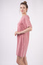 VERY J Washed Round Neck Mini Tee Dress