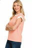 Zenana Striped Round Neck Short Sleeve Contrast Trim T-Shirt
