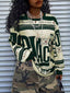 Printed Drop Shoulder Long Sleeve T-Shirt