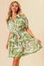 BiBi Woven Printed Tiered Dress