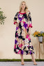 Celeste Full Size Floral Ruffled Midi Dress