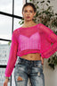 ADORA Drop Shoulder Crochet Crop Top