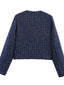 Tweed Button Up Cropped Outerwear