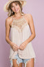 BiBi Sleeveless Knit Top with Lace Details