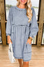 Vintage Wash Denim Dress with Pockets