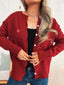 Ribbed Button-Front Knit Cardigan