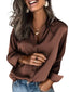 Satin Button-Down Shirt
