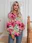 Button Down Printed Long Sleeve Shirt