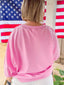 USA Map Patched Long Sleeve Sweatshirt