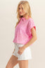 HYFVE Lightweight Eyelet Button Down Short Sleeve Shirt