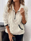 Full Size Fleece Half Zip Sweatshirt Plus Size