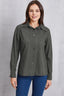 Collared Neck Button Up Denim Top