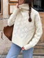 Ribbed Hem Turtleneck Long Sleeve Sweater