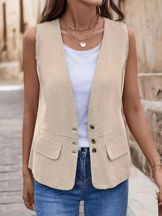 Button Up Vest Coat