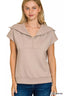 Zenana Scuba Half Zip Top