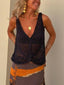 Openwork V-Neck Tank