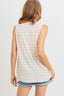 Cotton Bleu by Nu Label Sleeveless Front Tie Striped Top