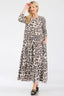 Celeste Full Size Leopard Print Asymmetric Tiered Midi-Dress Plus Size