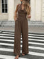 Halter Neck Wide Leg Jumpsuit