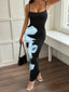 Printed Bodycon Spaghetti Strap Maxi Dress