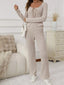 Striped Long Sleeve Top and Pants Set