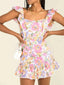 Floral Print Ruffled Hem Dress