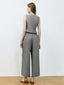 Tie Front Vest and Wide Leg Pants Set