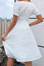 Textured Surplice Short Sleeve Dress