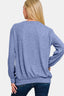 Zenana Full Size Melange Round Neck Top