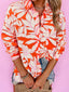 Botanical Print Single Chest Pocket Button Up Shirt