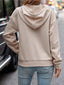 Drawstring Textured Dropped Shoulder Hoodie