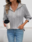 Cable Knit Half Zip Sweater