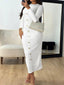 Textured Long Sleeve Midi Dress