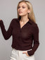 Johnny Collar Long Sleeve Knit Shirt