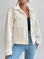 Full Size Cozy Faux Shearling Button-Up Jacket Plus Size