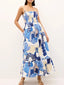 Printed Square Neck Cami Midi Dress
