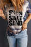 Letter Graphic Round Neck Short Sleeve T-Shirt