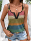 Color Block Double Spaghetti Strap Cami