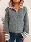 Striped Zip-Up Cardigan