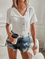 Asymmetrical Short Sleeve Blouse
