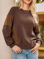 Striped Round Neck Long Sleeve Sweatshirt