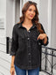 Vintage Wash Button-Down Denim Jacket