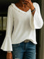 Full Size Ruffled V-Neck Bell Sleeve Top Plus Size