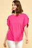 Lime 'N' Chili Round Neck Double Ruffle Cap Sleeve Top