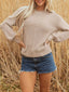 Texture Knitted Dropped Shoulder Sweater