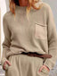 Pocket Detail Dropped Shoulder Sweater