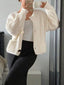 Button Up Dropped Shoulder Cardigan