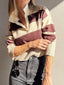 Color Block Long Sleeve Knit Top
