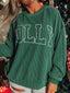 Holly Letter Round Neck Sweatshirt