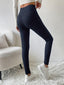 Decorative Button Skinny Pants with Pockets